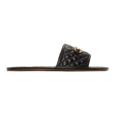 Gucci Men's Slide Sandal With Interlocking G Horsebit In Black