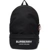 BURBERRY BURBERRY BLACK CONVERTIBLE LOGO BACKPACK