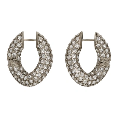 Balenciaga Loop Crystal Embellished Earrings In 7155 Crysta