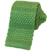 40 COLORI LIGHT GREEN SOLID TEXTURED STRIPED SILK KNITTED TIE
