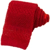 40 COLORI DARK RED SOLID TEXTURED STRIPED LINEN KNITTED TIE