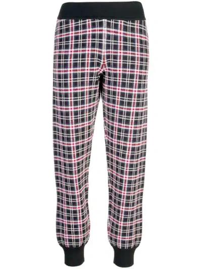 Opening Ceremony Plaid Knit Track Pants In Blue