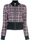 OPENING CEREMONY PLAID KNIT TRACK JACKET