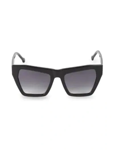 Colors In Optics 55mm Stanton Cateye Sunglasses In Black