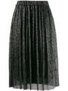 Isabel Marant Étoile Beatrice Gathered Metallic Jersey Skirt In Grey