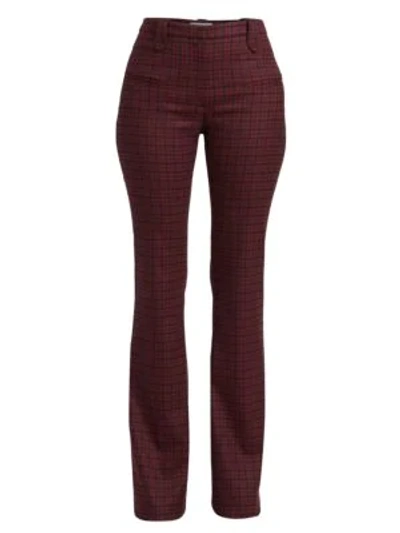 Altuzarra Serge Plaid Trousers In Carmine Black