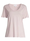 Ag Henson Scoopneck Tee In Light Autumn Rose