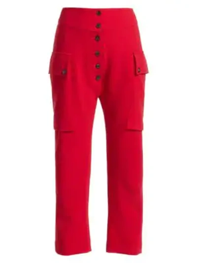 Tre By Natalie Ratabesi The Anneke Pants In Fireberry Red