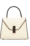 VALEXTRA ISIDE MINI TWO-TONE TEXTURED-LEATHER SHOULDER BAG