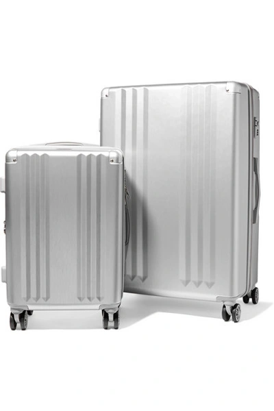 Calpak Ambeur 2-piece Spinner Luggage Set In Silver