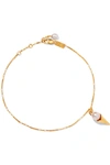 PERNILLE LAURIDSEN GOLD-PLATED PEARL ANKLET