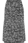 BALENCIAGA INTARSIA-KNIT MIDI SKIRT