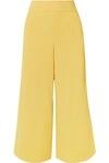 ALICE AND OLIVIA DONALD CROPPED CREPE WIDE-LEG PANTS
