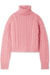 ALANUI CASHMERE AND WOOL-BLEND CABLE-KNIT TURTLENECK SWEATER