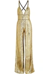 DUNDAS CRYSTAL-EMBELLISHED SEQUINED TULLE JUMPSUIT