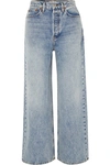 RE/DONE 60S EXTREME CROPPED HIGH-RISE WIDE-LEG JEANS