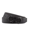 Ferragamo Reversible Leather Belt In Black