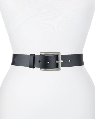 Michael Kors Lance Leather Waist Belt In Black