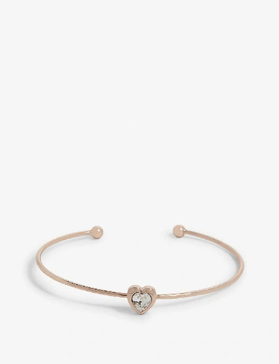 Ted Baker Hasina Crystal Heart Cuff In Clear