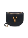 VERSACE Medium Virtus Leather Shoulder Bag