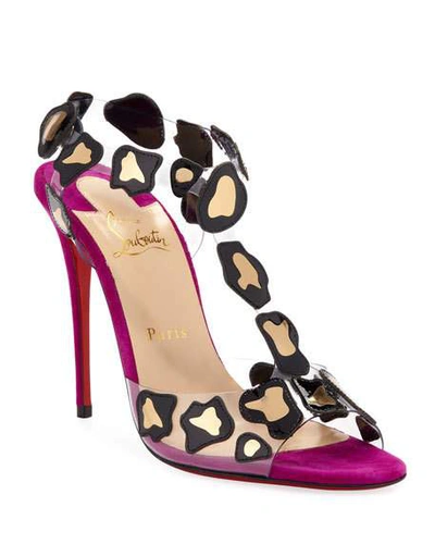 Christian Louboutin Parsemis Red Sole Sandals In Black