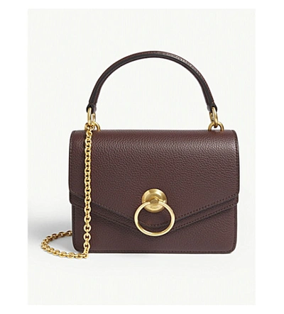 Mulberry Harlow Small Leather Satchel In Oxblood