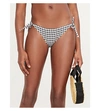 SOLID & STRIPED THE CHARLOTTE GINGHAM-PRINT BIKINI BOTTOMS
