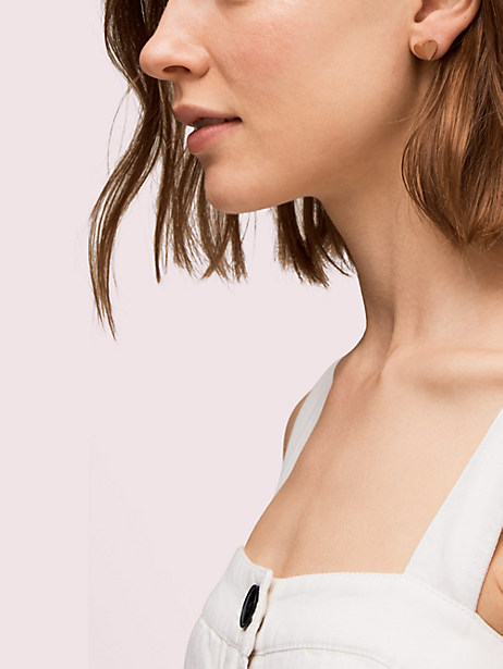 heritage spade small heart studs