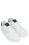 Harrys Of London Track Tech Sneaker In White/ Black Leather