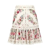 ZIMMERMANN Honour floral-print cotton mini skirt