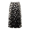 VALENTINO FLORAL-PRINT PLEATED SILK MIDI SKIRT