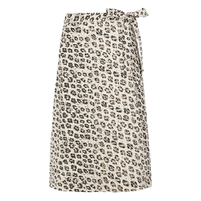 Joie Leopard Linen Skirt