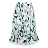 TORY BURCH Floral-print pleated silk skirt