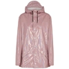 RAINS DUSKY PINK HOLOGRAPHIC PVC RAINCOAT,3448663