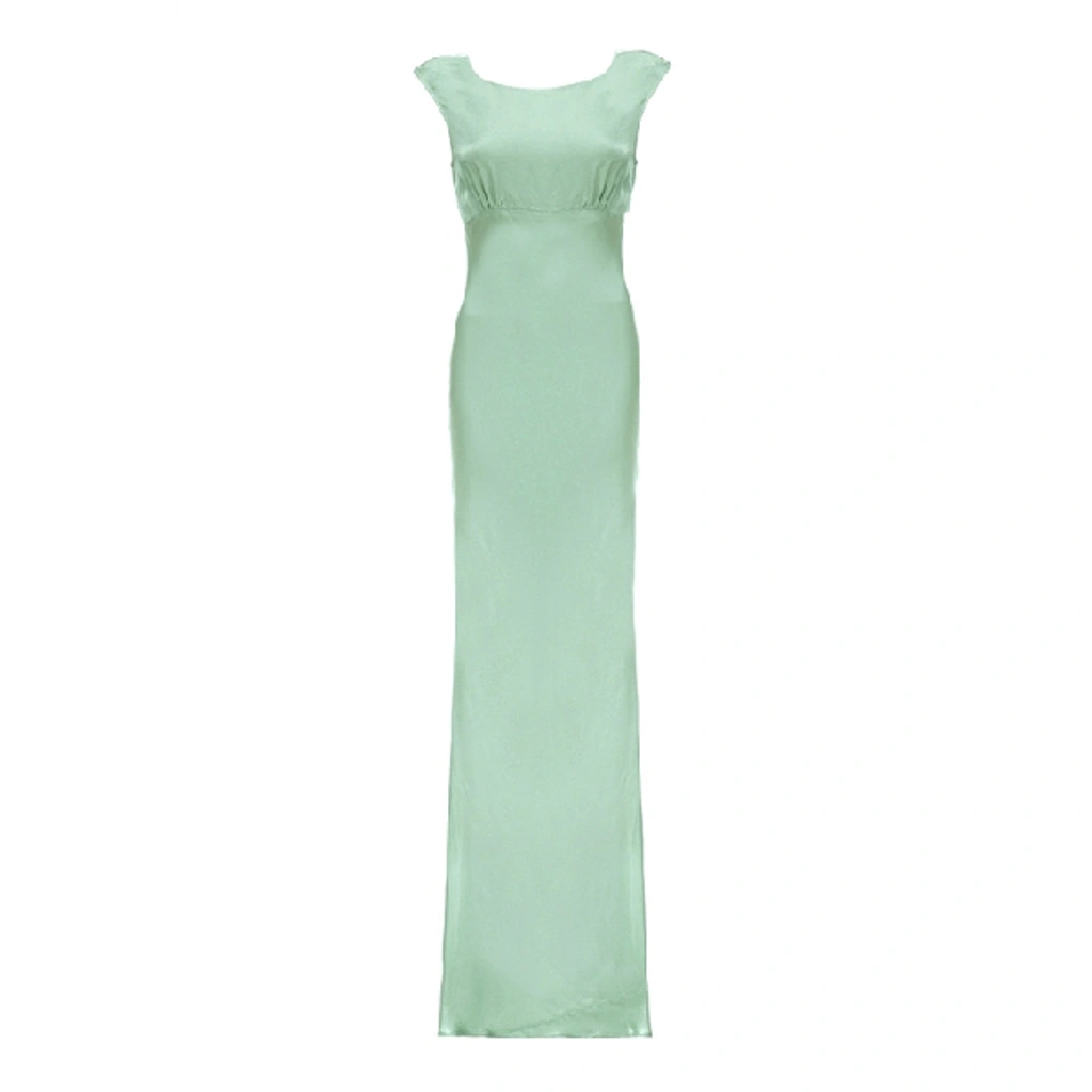Ghost Salma Dress Dusty Green | ModeSens