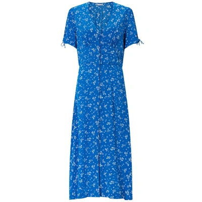 Jigsaw Dandelion Midi Tea Dress In Blue