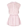 Rails Angelina Smocked Waist Minidress In Rose Stripe