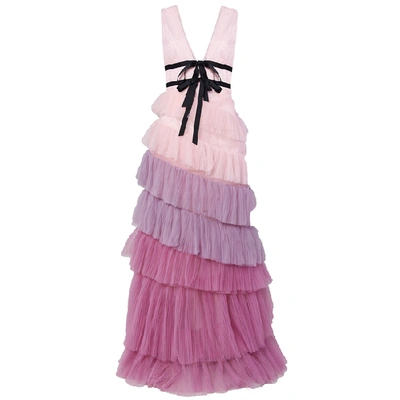 True Decadence Lilac Ombre Tiered Tulle Maxi Dress ModeSens