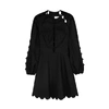 ZIMMERMANN Goldie Scallop black linen-blend mini dress