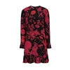 Valentino Ruffled Floral-print Silk Crepe De Chine Midi Dress