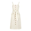 JOIE Cream linen-blend dress