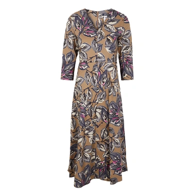 's Max Mara Lacca Floral-print Cotton Midi Dress In Green And Other