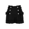 BALMAIN Black tweed shorts