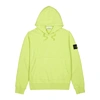 STONE ISLAND Lime hooded cotton sweatshirt