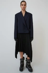 Acne Studios Asymmetrical Pleated Skirt Black