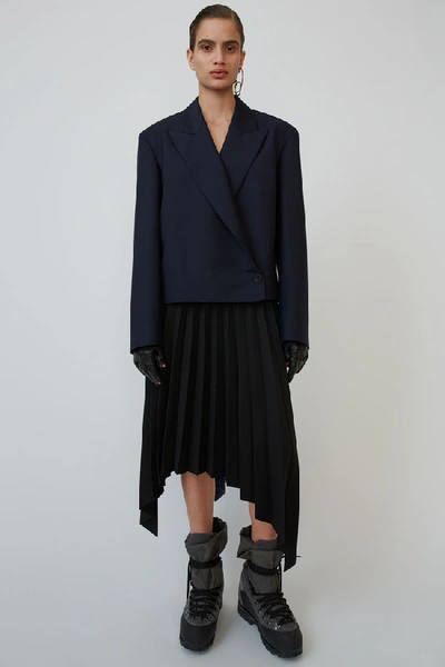 Acne Studios 不对称半身裙 Black In Asymmetrical Pleated Skirt