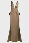 SACHIN & BABI Penelope Bow-Embellished Crepe Gown,777161