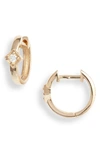 ANZIE CLEO DIAMOND HUGGIE HOOP EARRINGS,4145DRH