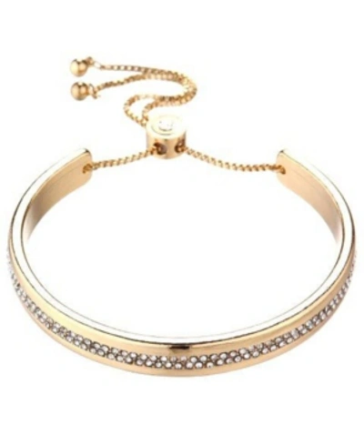 Nicole Miller Bracelet With All Over Glass Accents In Gold