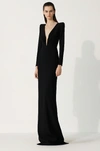 ALEX PERRY ALEX-LONG SLEEVE CREPE GOWN,D609